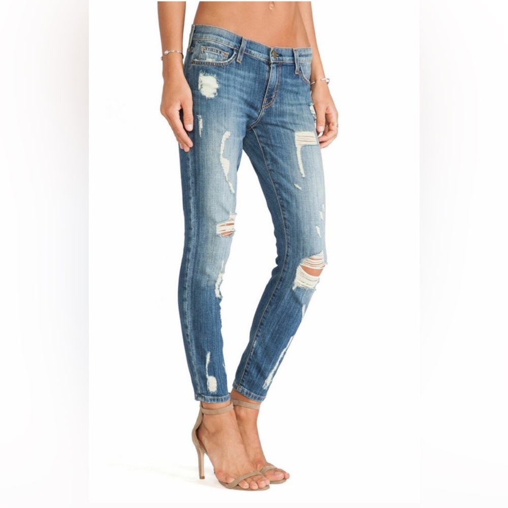 Current Elliott Distressed Blue Jeans, size 28